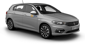 El Fiat Tipo, un turismo de tamaño medio perfecto para alquilar en la temporada de verano para ocio o trabajo.