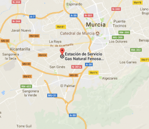 La Región de Murcia cuenta con una estación de gas en la pedanía de la Era Alta.